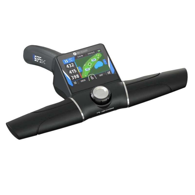 Motocaddy M5 GPS Electric Golf Caddy Handle Fairway View